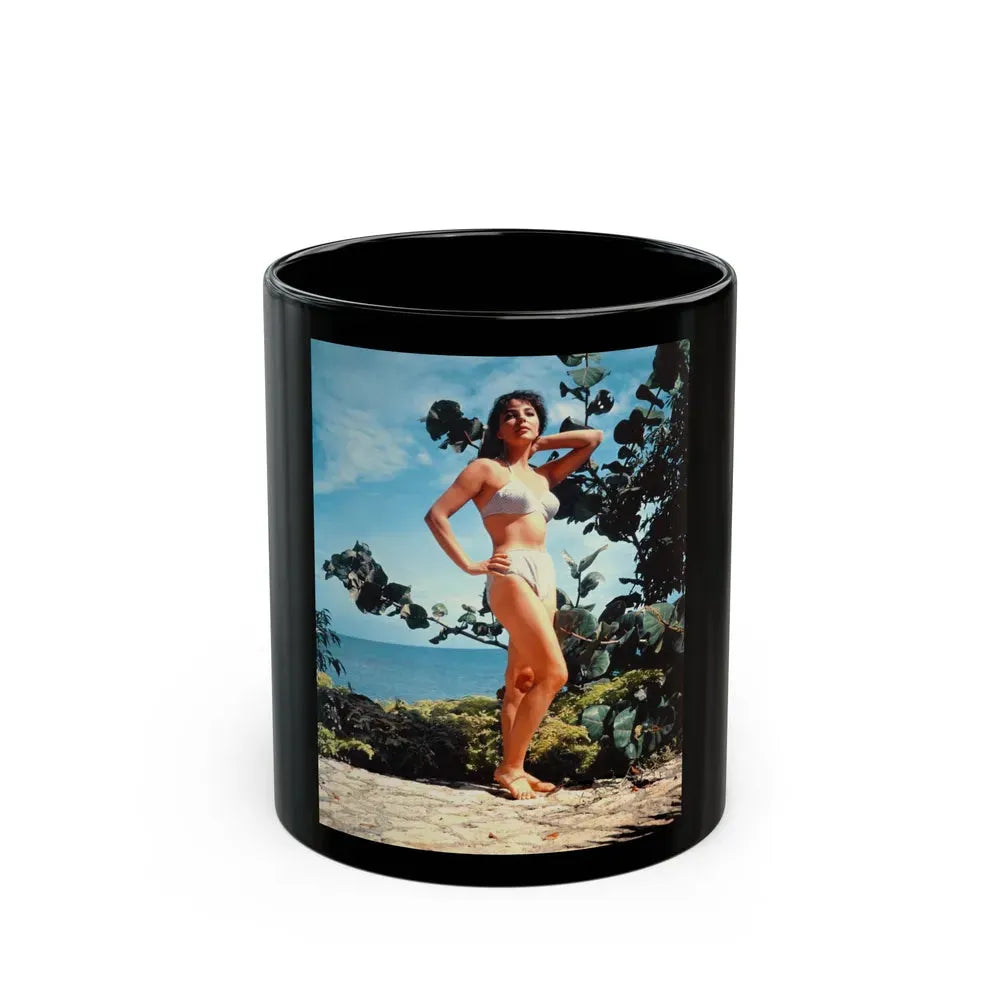 Joan Collins #22 (Vintage Female Icon) Black Coffee Mug 11oz - Go Mug Yourself