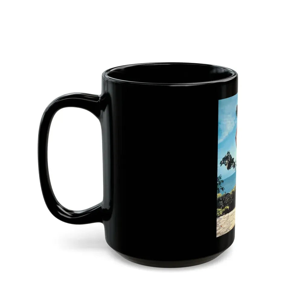 Joan Collins #22 (Vintage Female Icon) Black Coffee Mug - Go Mug Yourself