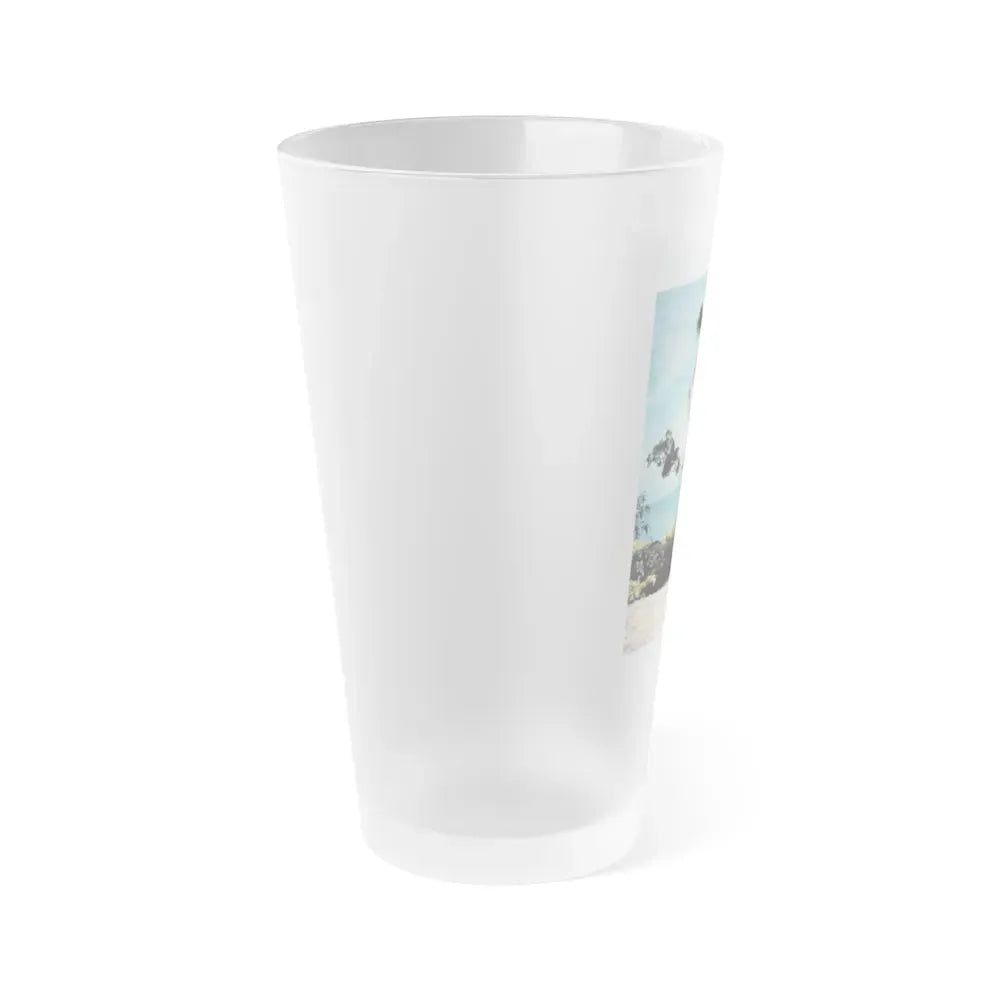 Joan Collins #22 (Vintage Female Icon) Frosted Pint Glass 16oz - Go Mug Yourself