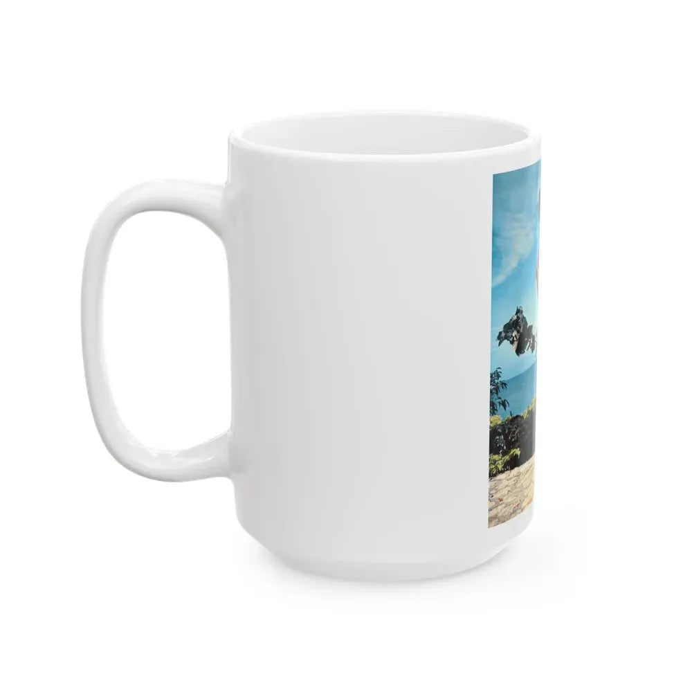 Joan Collins #22 (Vintage Female Icon) White Coffee Mug - Go Mug Yourself