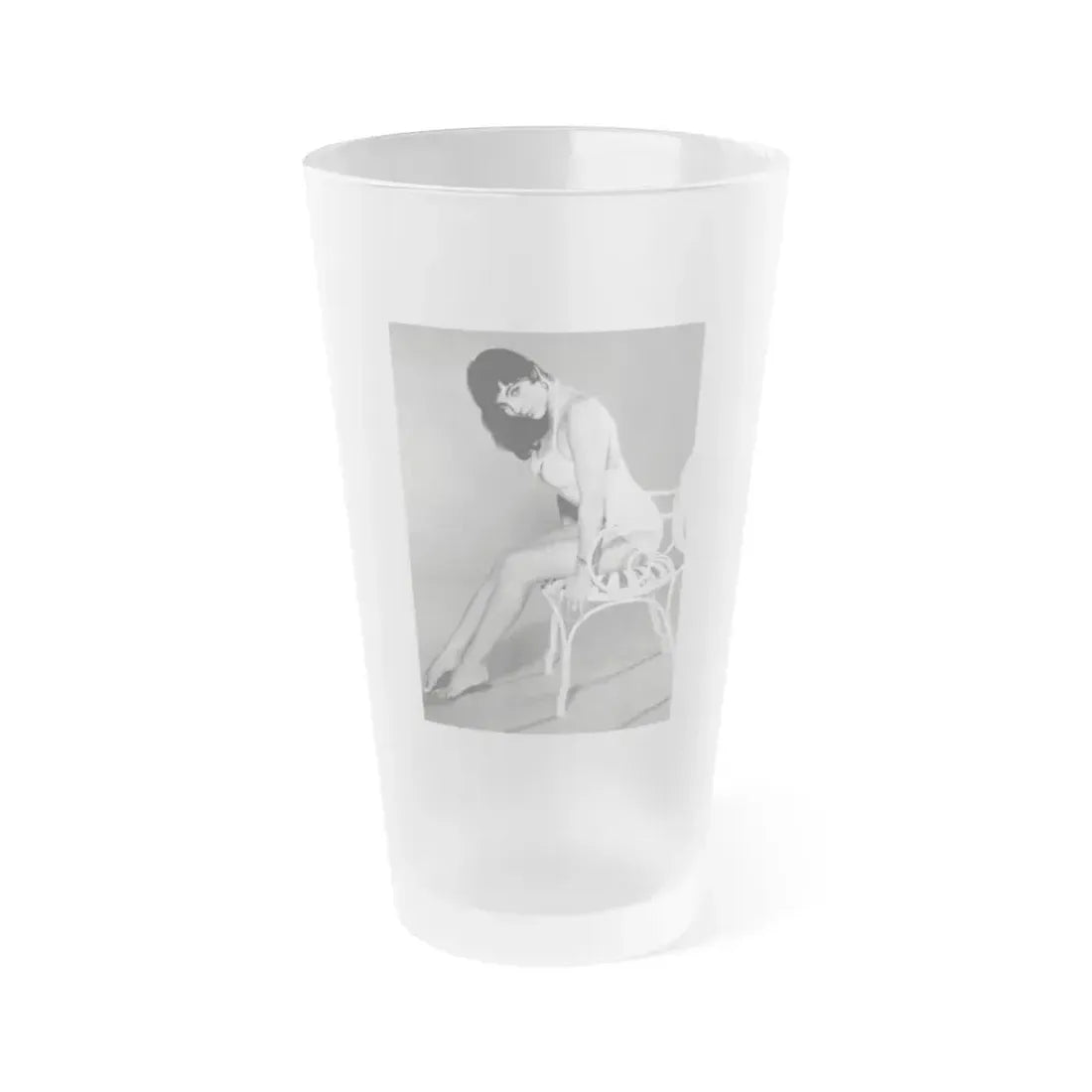 Joan Collins #23 (Vintage Female Icon) Frosted Pint Glass 16oz 16oz Frosted - Go Mug Yourself