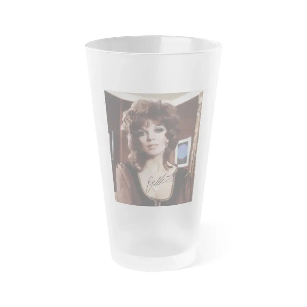 Joan Collins #252 (Vintage Female Icon) Frosted Pint Glass 16oz 16oz Frosted - Go Mug Yourself
