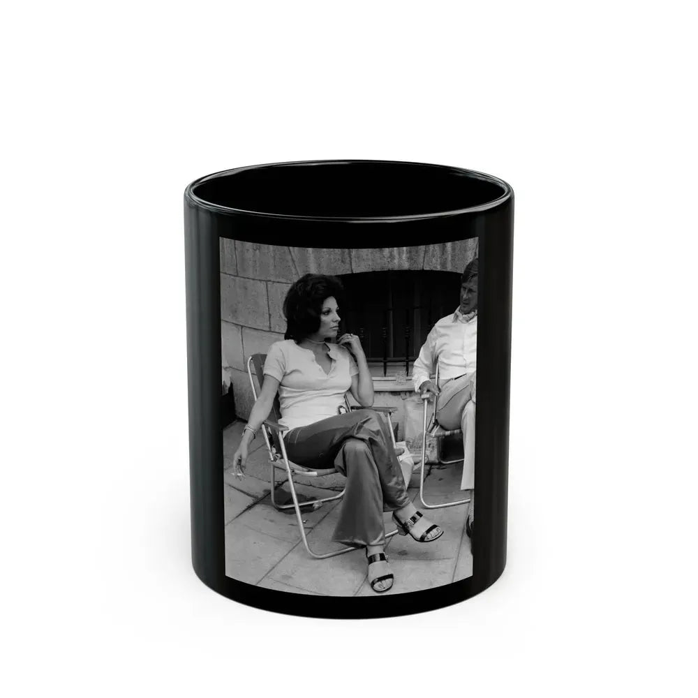Joan Collins #27 (Vintage Female Icon) Black Coffee Mug 11oz - Go Mug Yourself