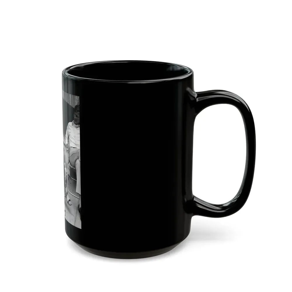 Joan Collins #27 (Vintage Female Icon) Black Coffee Mug - Go Mug Yourself