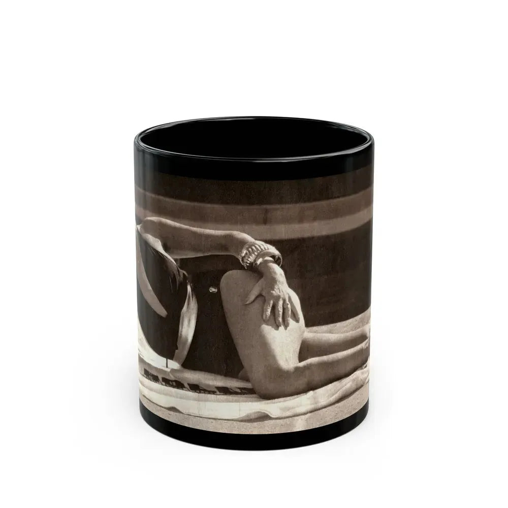 Joan Collins #28 (Vintage Female Icon) Black Coffee Mug 11oz - Go Mug Yourself