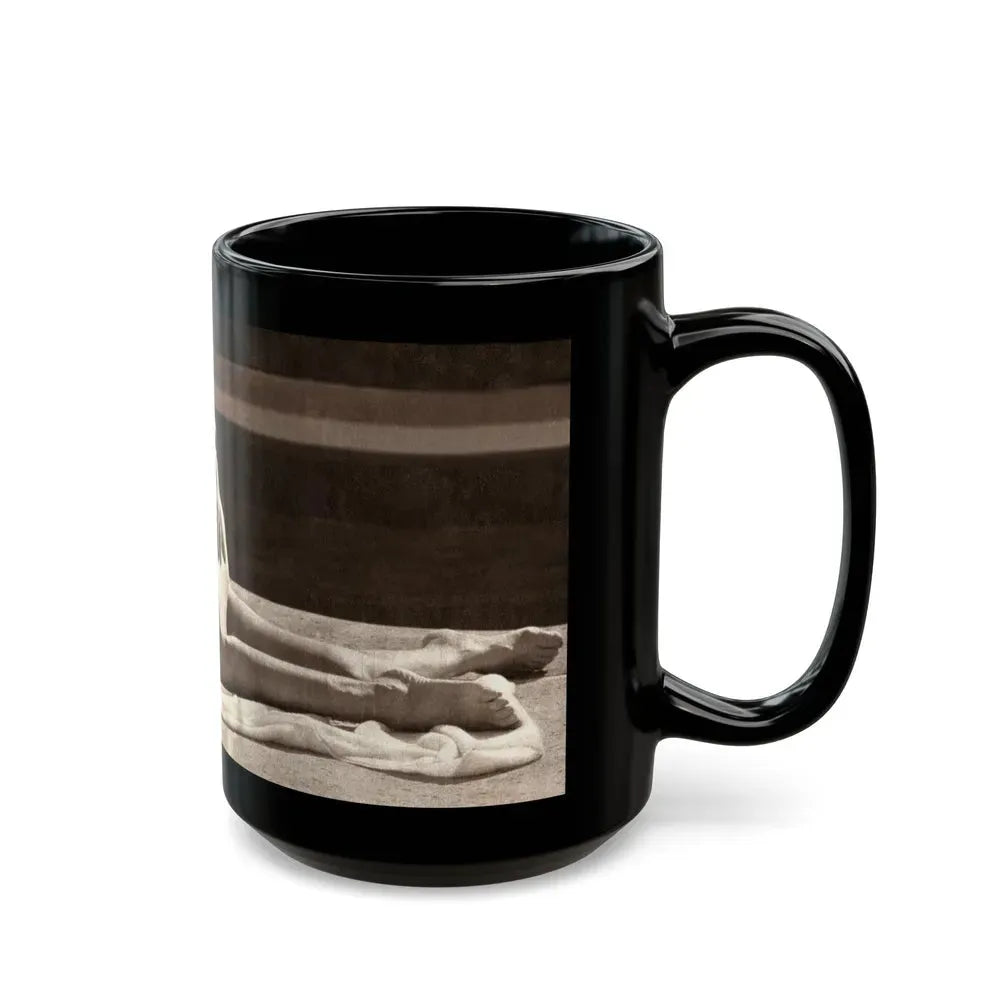 Joan Collins #28 (Vintage Female Icon) Black Coffee Mug - Go Mug Yourself
