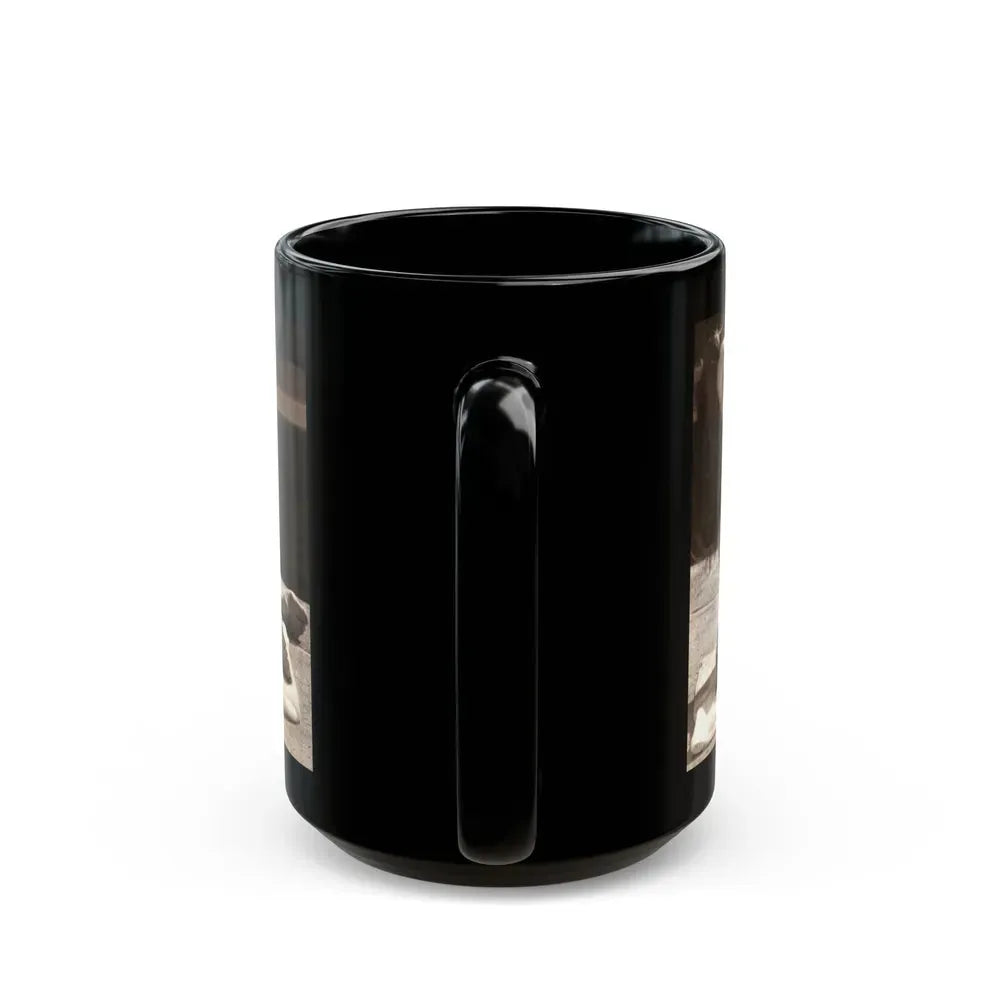 Joan Collins #28 (Vintage Female Icon) Black Coffee Mug - Go Mug Yourself