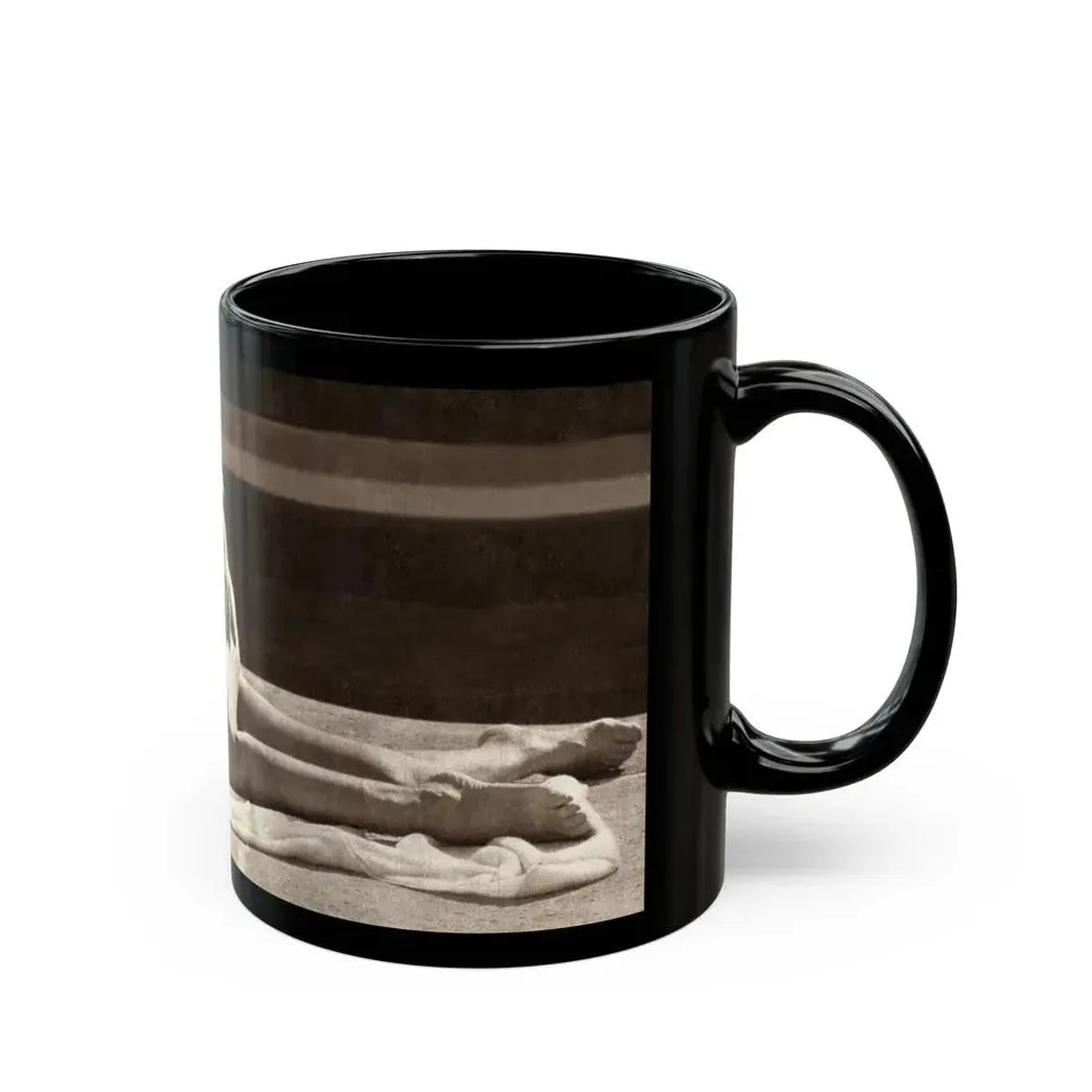 Joan Collins #28 (Vintage Female Icon) Black Coffee Mug - Go Mug Yourself