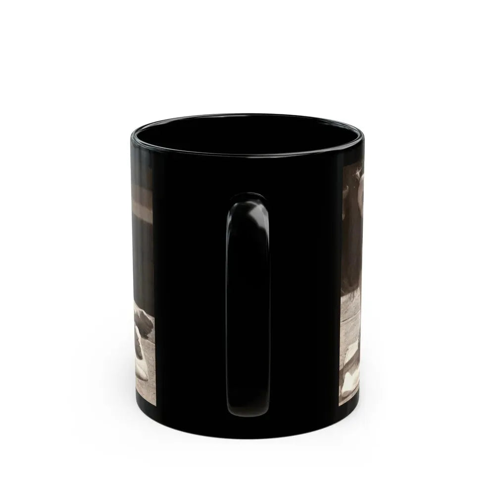 Joan Collins #28 (Vintage Female Icon) Black Coffee Mug - Go Mug Yourself