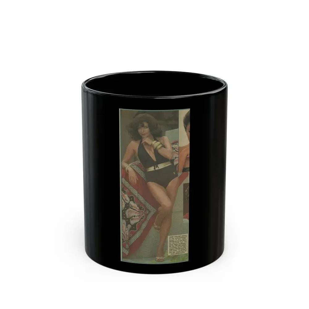Joan Collins #316 (Vintage Female Icon) Black Coffee Mug 11oz - Go Mug Yourself