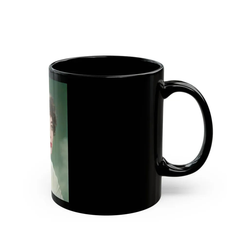 Joan Collins #328 (Vintage Female Icon) Black Coffee Mug - Go Mug Yourself