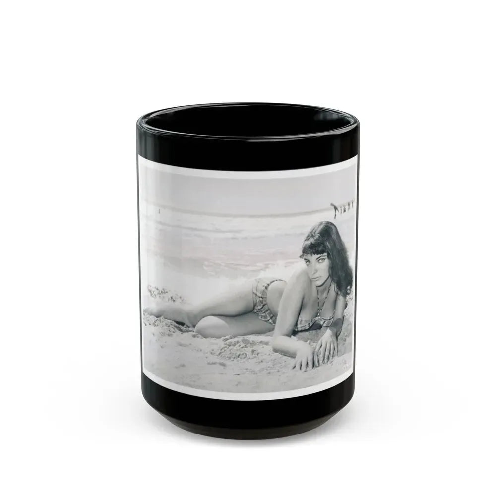 Joan Collins #347 (Vintage Female Icon) Black Coffee Mug 15oz - Go Mug Yourself