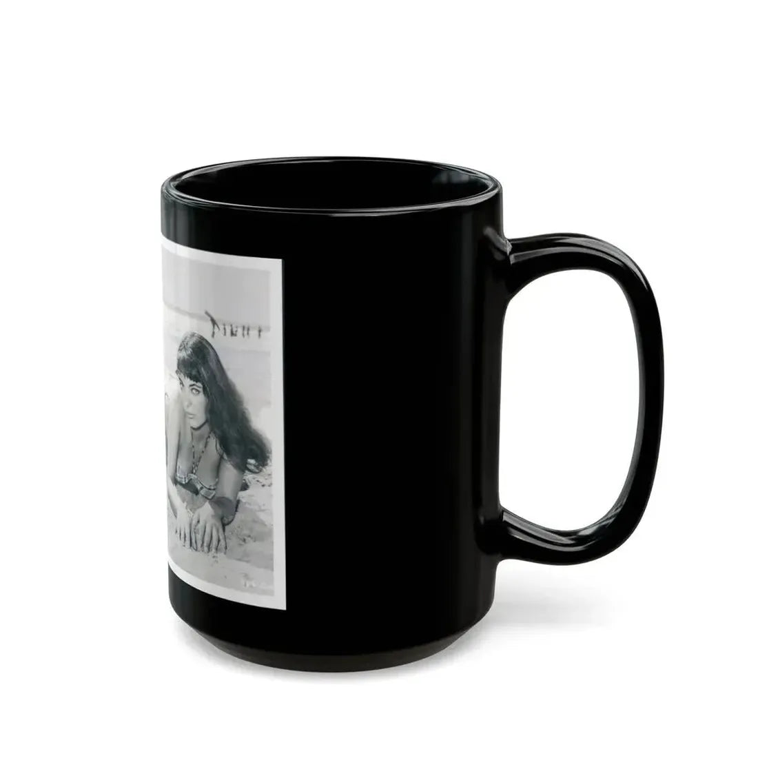 Joan Collins #347 (Vintage Female Icon) Black Coffee Mug - Go Mug Yourself