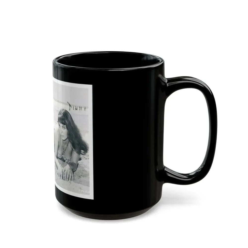 Joan Collins #347 (Vintage Female Icon) Black Coffee Mug - Go Mug Yourself