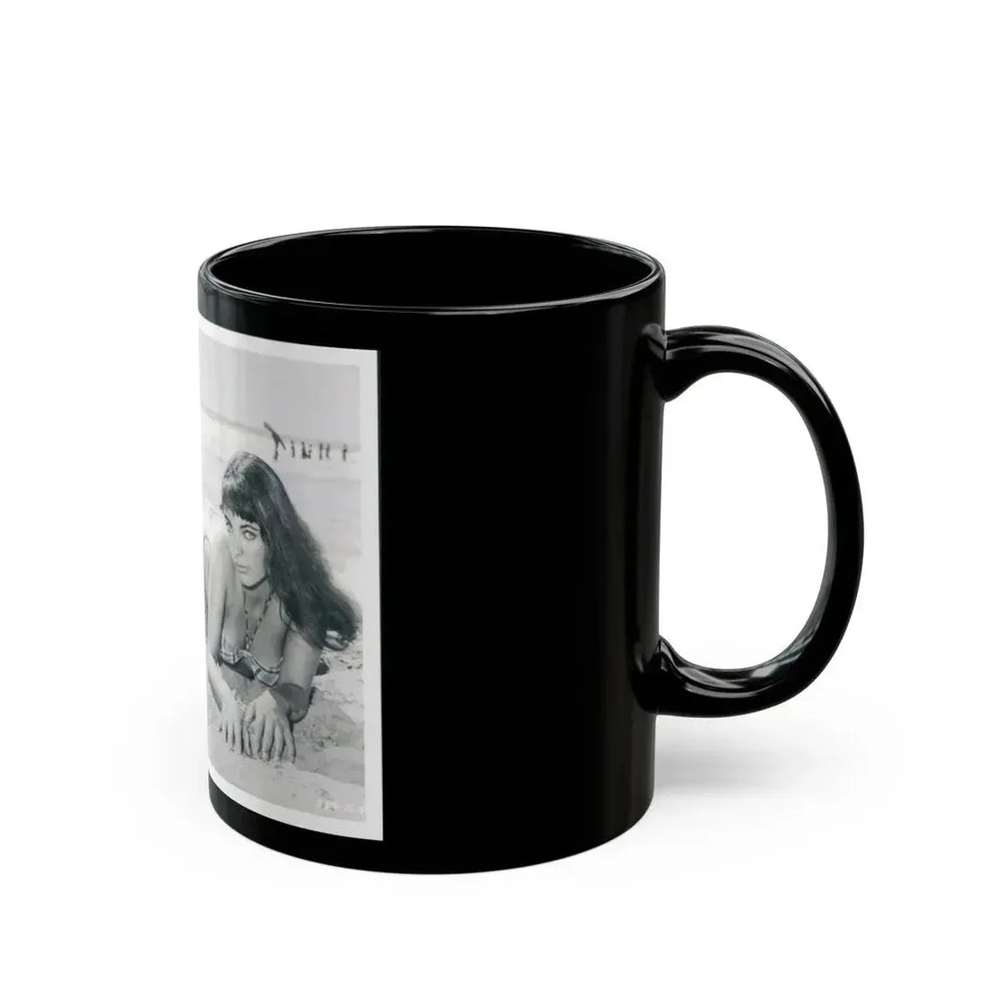 Joan Collins #347 (Vintage Female Icon) Black Coffee Mug - Go Mug Yourself