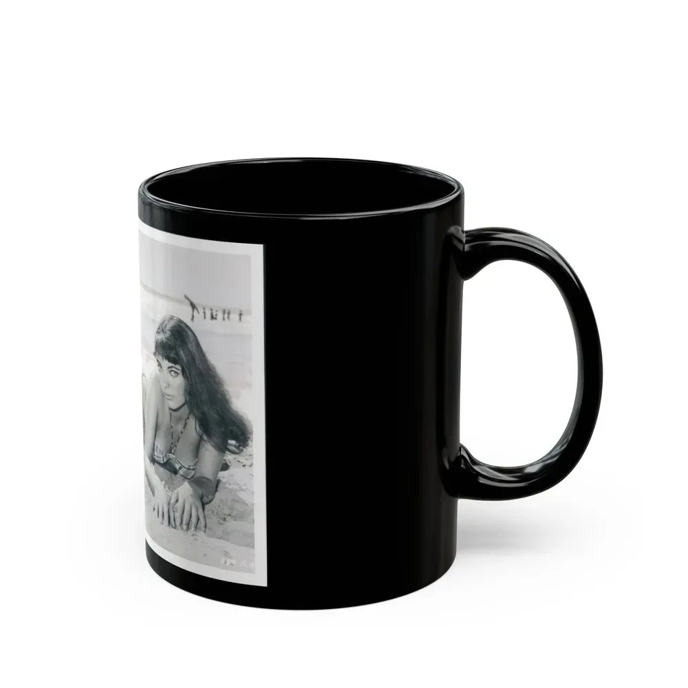 Joan Collins #347 (Vintage Female Icon) Black Coffee Mug - Go Mug Yourself