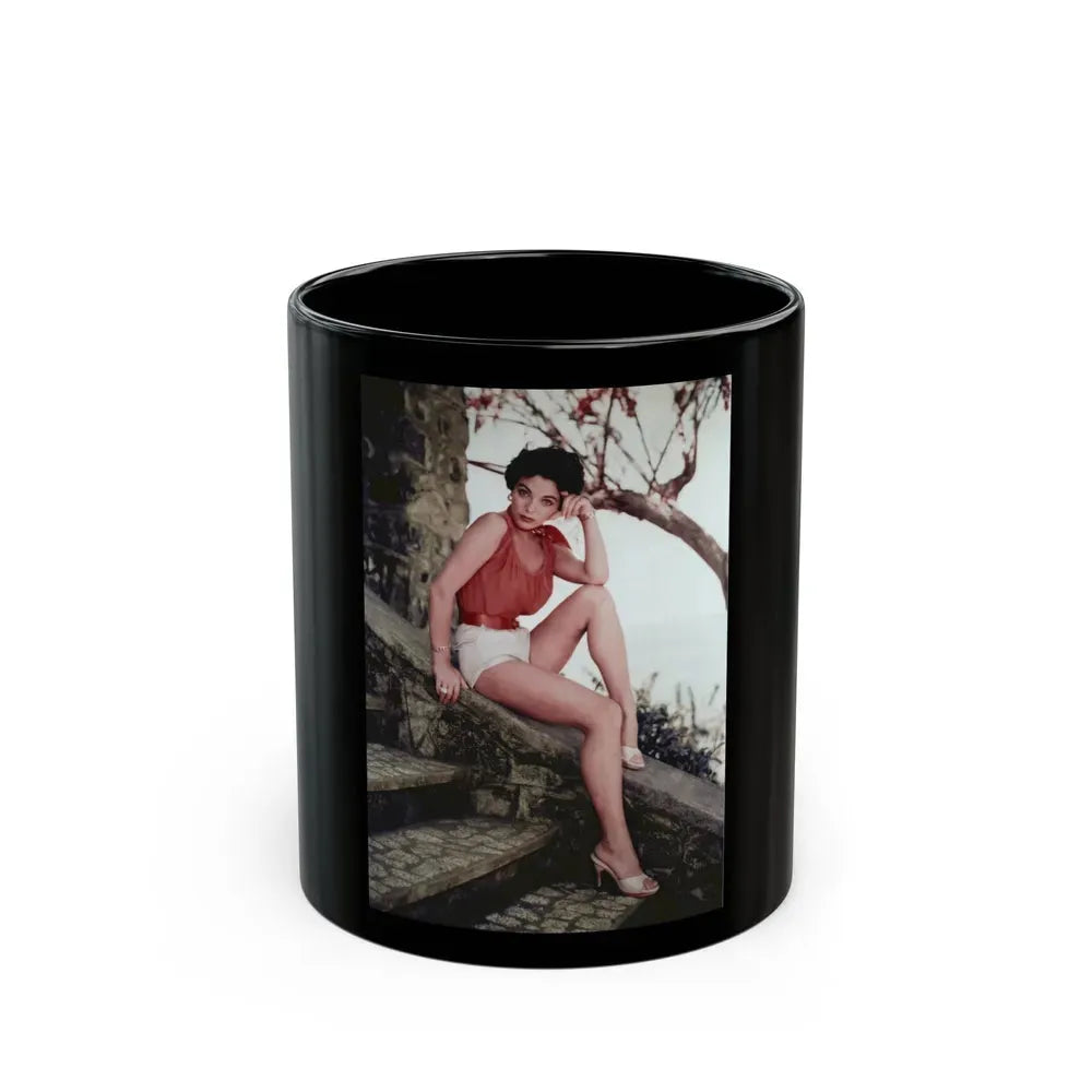 Joan Collins #35 (Vintage Female Icon) Black Coffee Mug 11oz - Go Mug Yourself