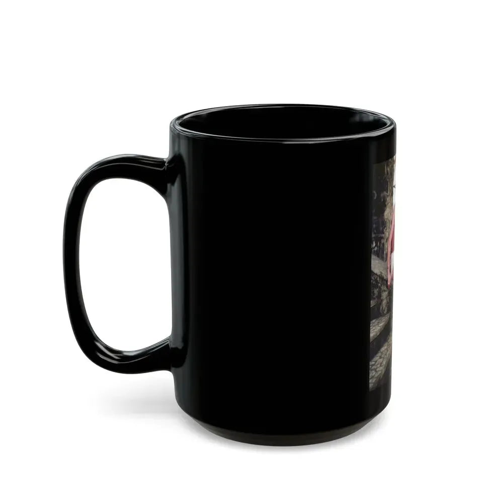 Joan Collins #35 (Vintage Female Icon) Black Coffee Mug - Go Mug Yourself