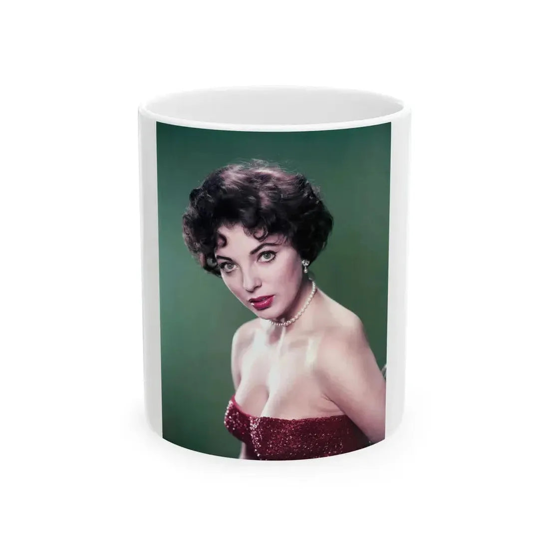 Joan Collins #354 1 (Vintage Female Icon) White Coffee Mug 11oz - Go Mug Yourself