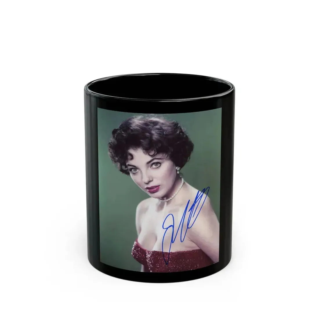 Joan Collins #354 (Vintage Female Icon) Black Coffee Mug 11oz - Go Mug Yourself