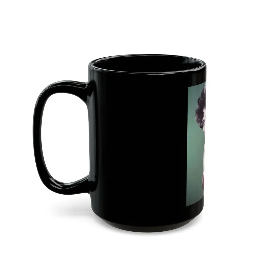 Joan Collins #354 (Vintage Female Icon) Black Coffee Mug - Go Mug Yourself