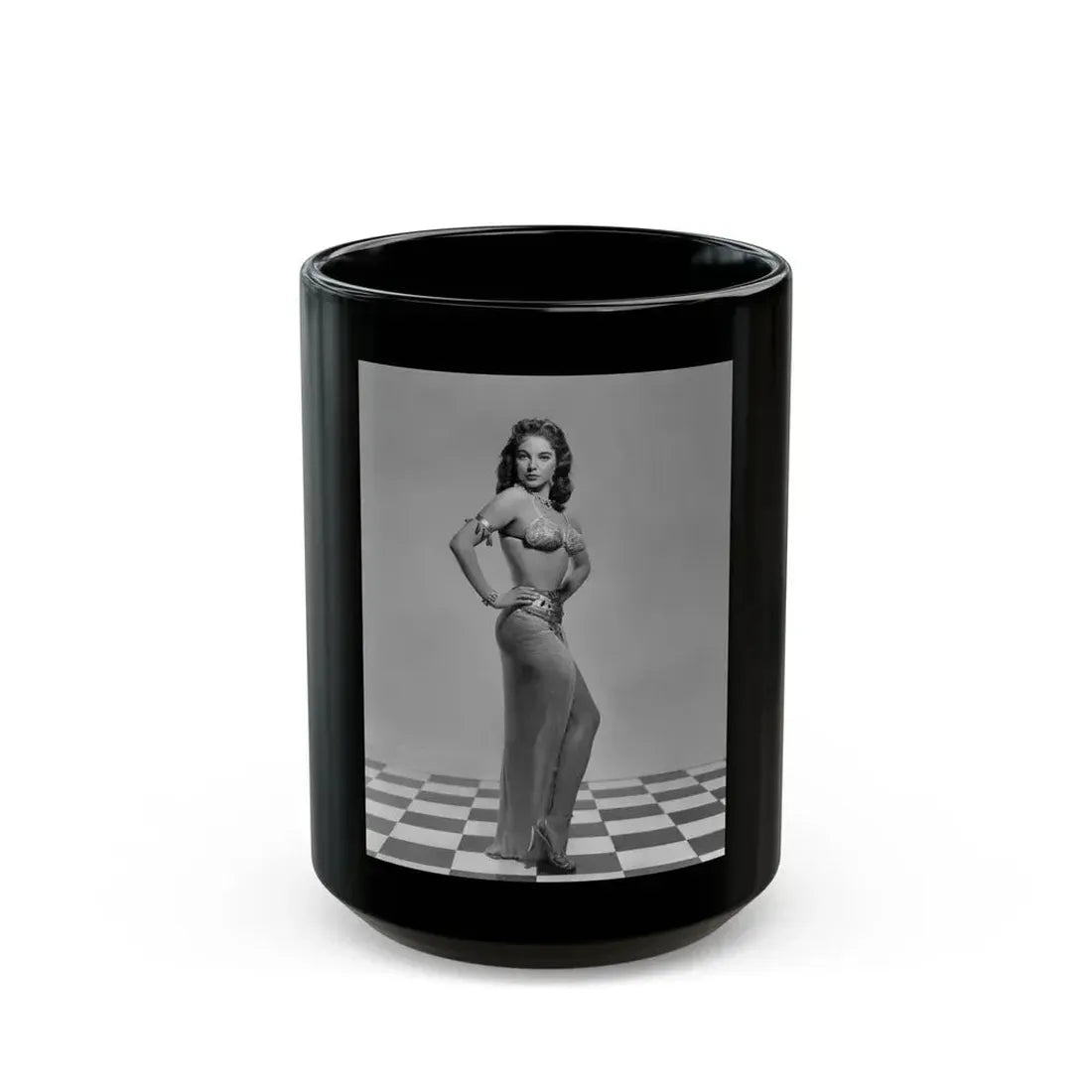 Joan Collins #36 1 (Vintage Female Icon) Black Coffee Mug 15oz - Go Mug Yourself