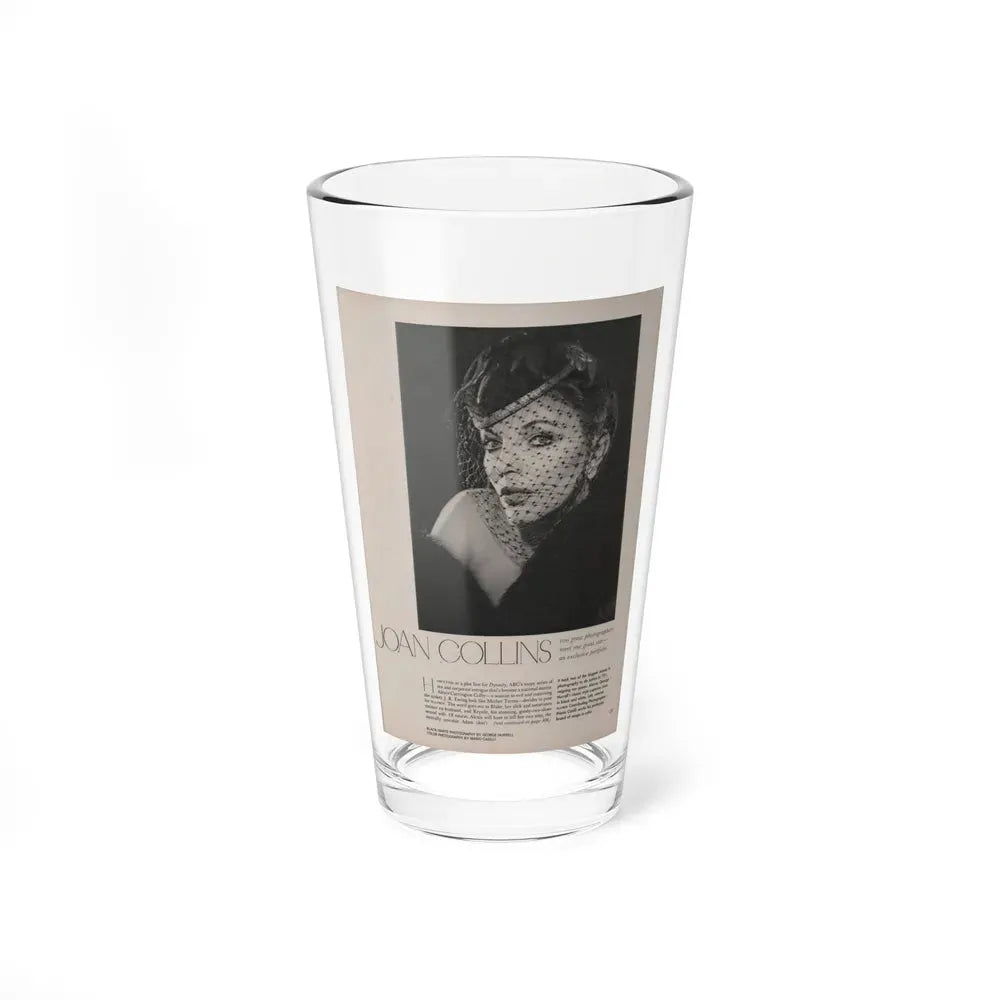 Joan Collins #386 - Dec. 1983 Playboy Photo (Vintage Female Icon) Pint Glass 16oz 16oz - Go Mug Yourself