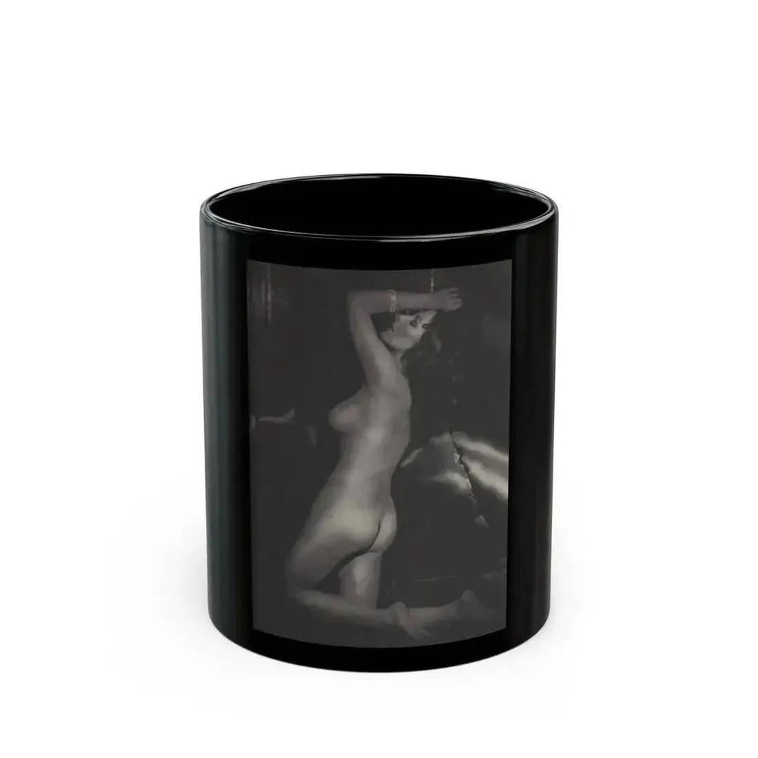 Joan Collins #390 - Dec. 1983 Playboy Photo (Vintage Female Icon) Black Coffee Mug 11oz - Go Mug Yourself