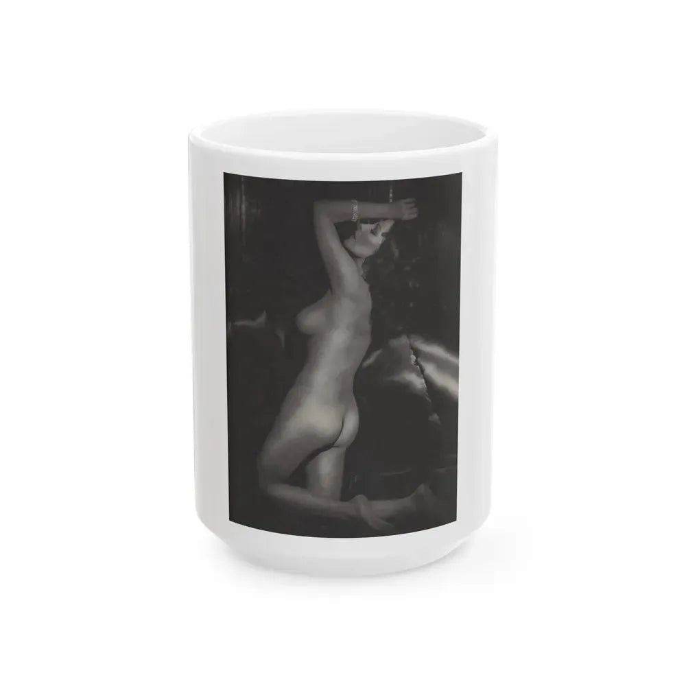 Joan Collins #390 - Dec. 1983 Playboy Photo (Vintage Female Icon) White Coffee Mug 15oz - Go Mug Yourself