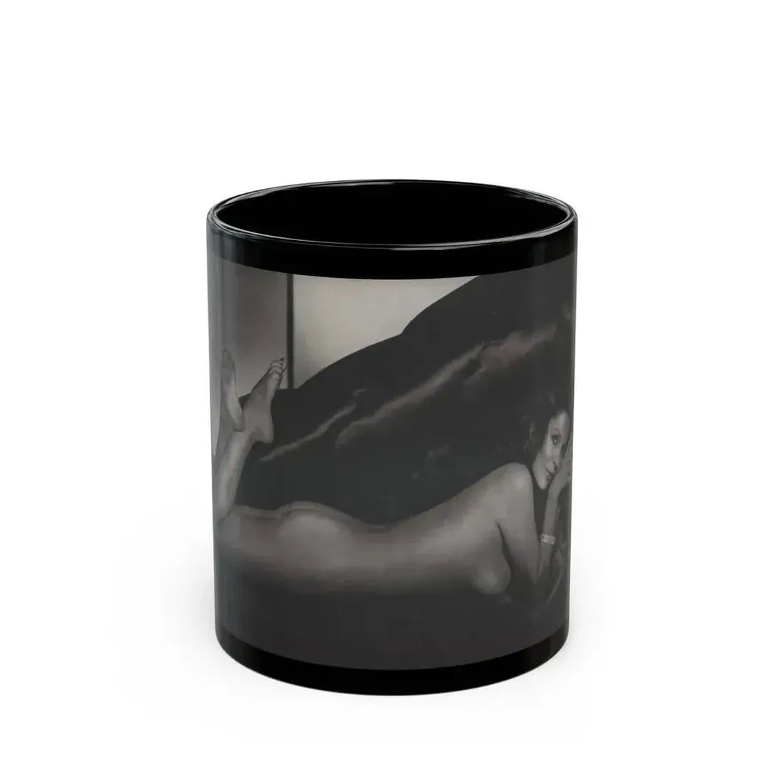 Joan Collins #391 - Dec. 1983 Playboy Photo (Vintage Female Icon) Black Coffee Mug 11oz - Go Mug Yourself