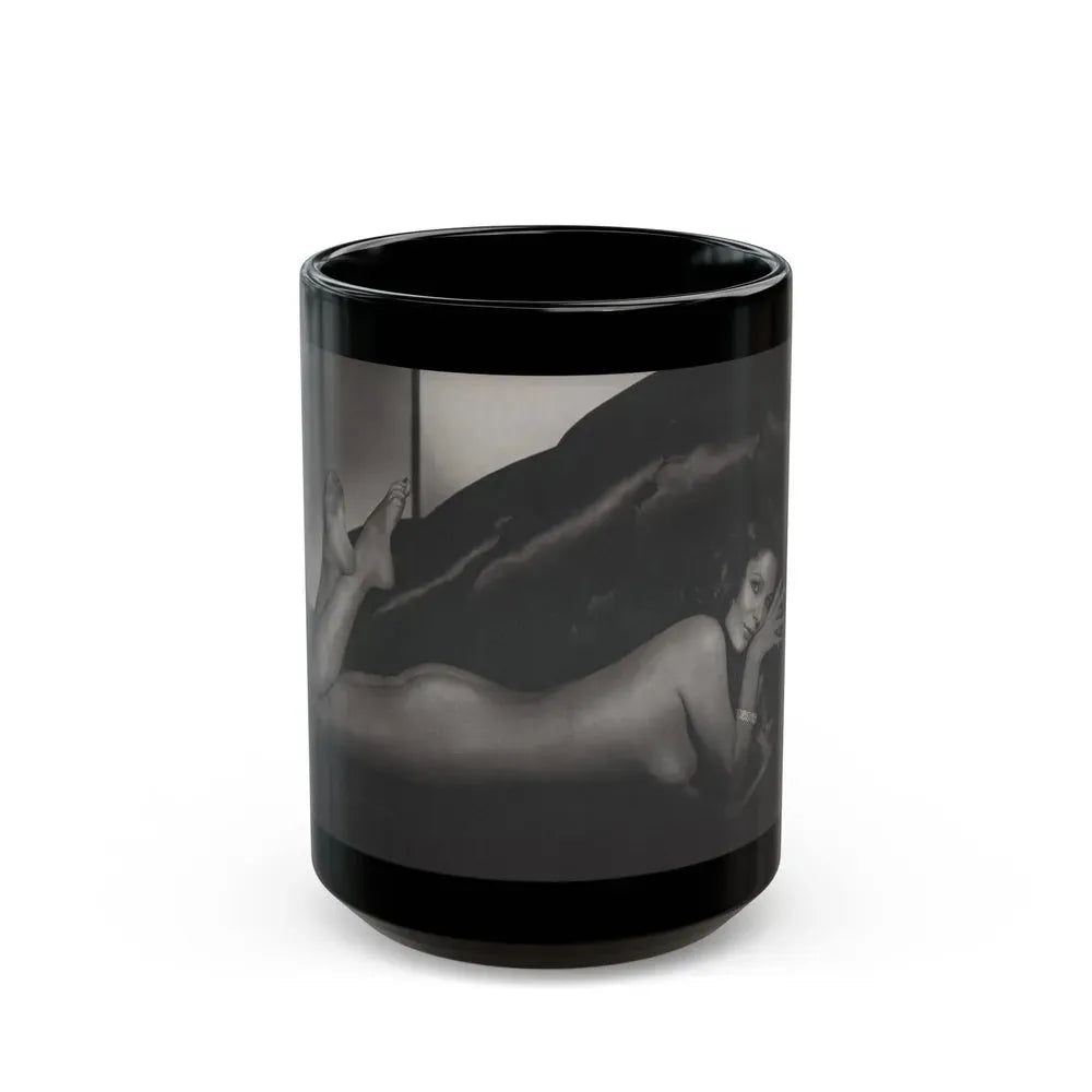 Joan Collins #391 - Dec. 1983 Playboy Photo (Vintage Female Icon) Black Coffee Mug 15oz - Go Mug Yourself