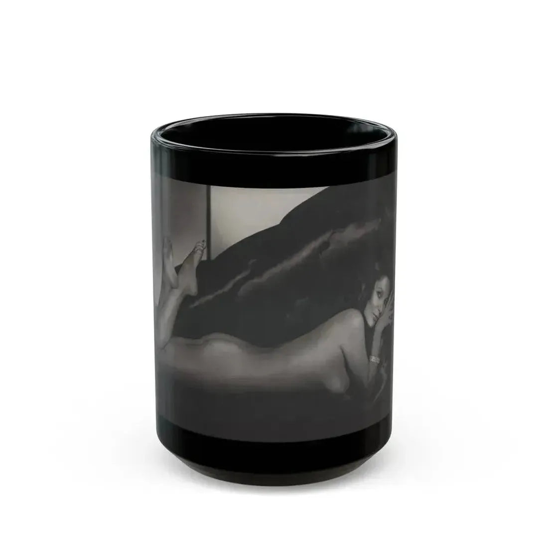 Joan Collins #391 - Dec. 1983 Playboy Photo (Vintage Female Icon) Black Coffee Mug 15oz - Go Mug Yourself
