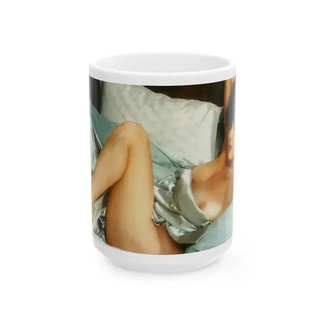 Joan Collins #393 - Dec. 1983 Playboy Photo (Vintage Female Icon) White Coffee Mug 15oz - Go Mug Yourself
