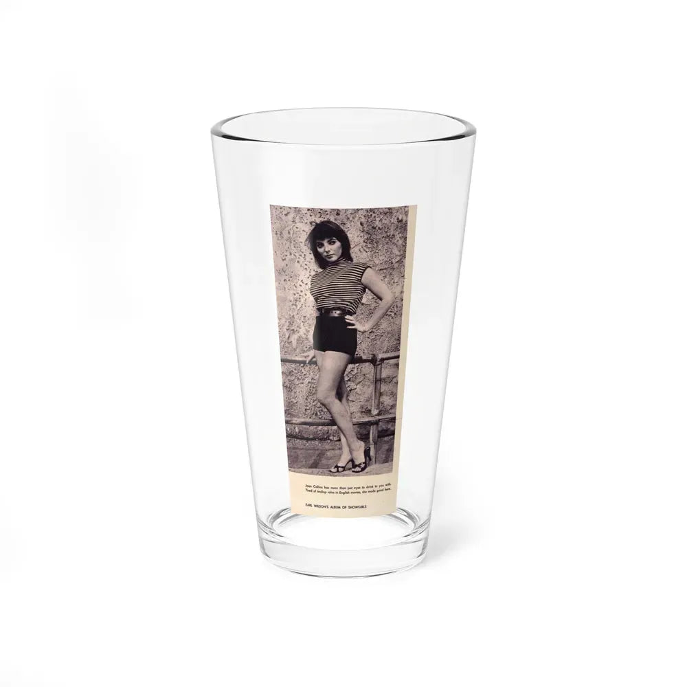 Joan Collins #396 - Earl Wilson's Showgirls Mag. '56 Photo (Vintage Female Icon) Pint Glass 16oz 16oz - Go Mug Yourself