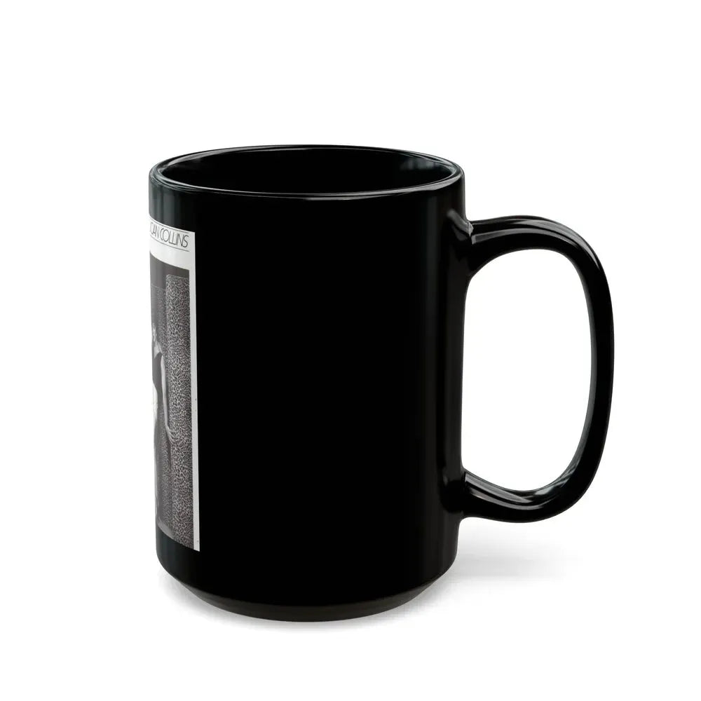 Joan Collins #397 (Vintage Female Icon) Black Coffee Mug - Go Mug Yourself