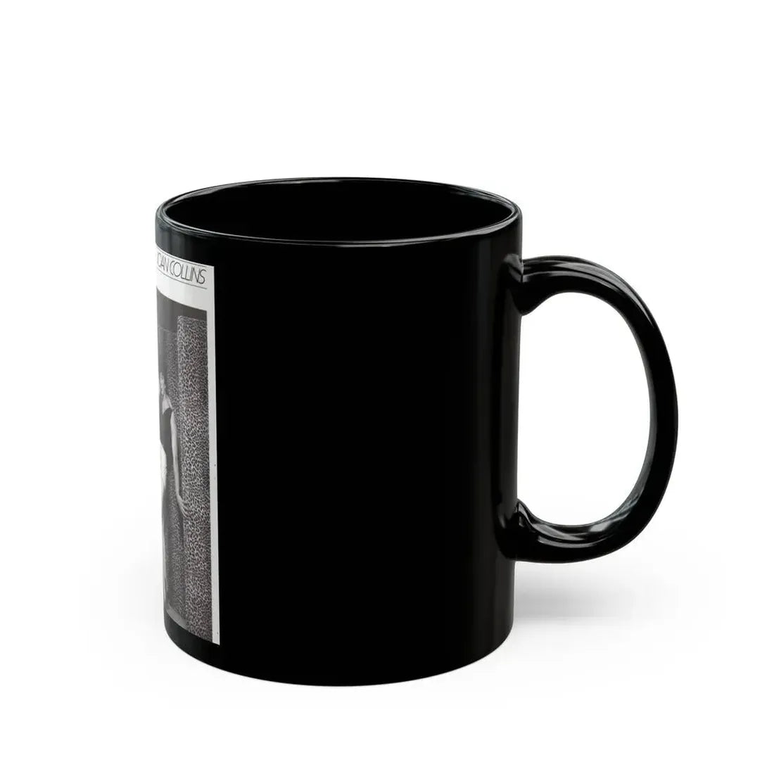 Joan Collins #397 (Vintage Female Icon) Black Coffee Mug - Go Mug Yourself