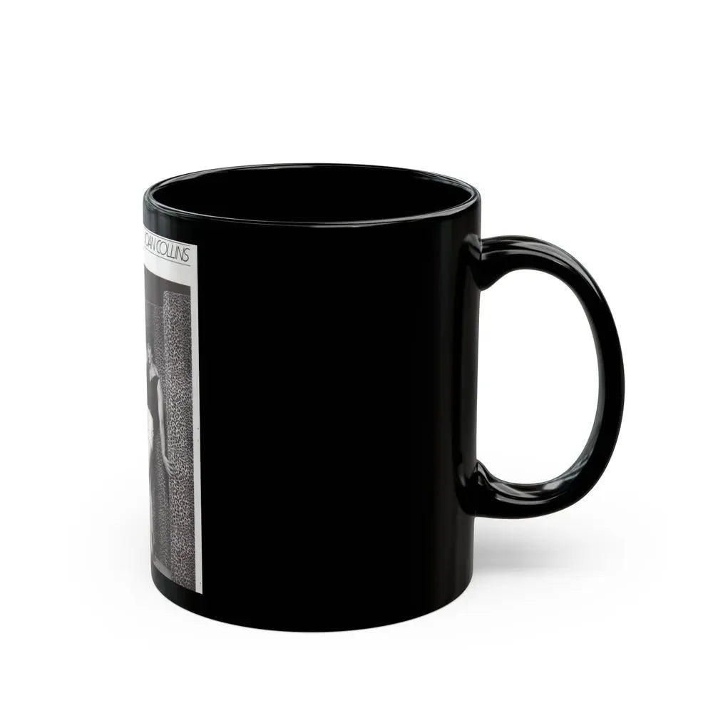 Joan Collins #397 (Vintage Female Icon) Black Coffee Mug - Go Mug Yourself