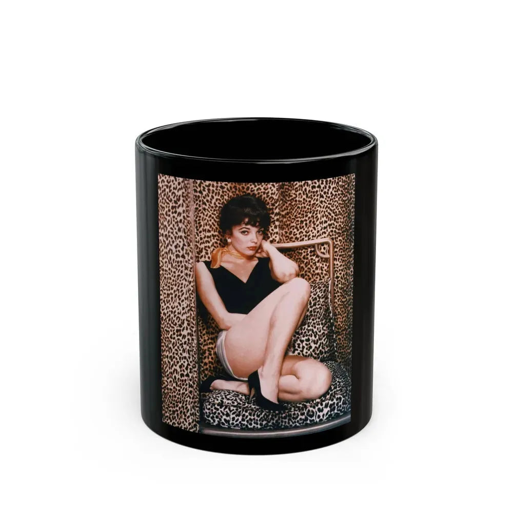 Joan Collins #40 (Vintage Female Icon) Black Coffee Mug 11oz - Go Mug Yourself
