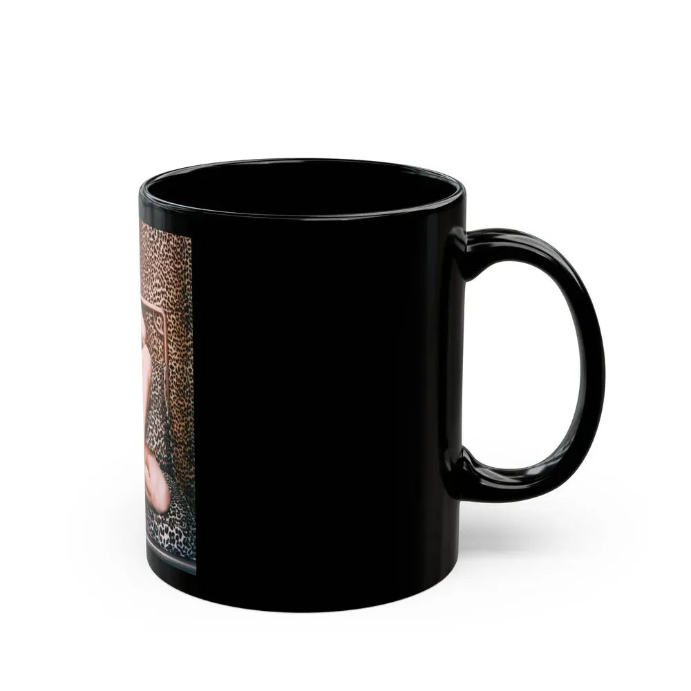 Joan Collins #40 (Vintage Female Icon) Black Coffee Mug - Go Mug Yourself