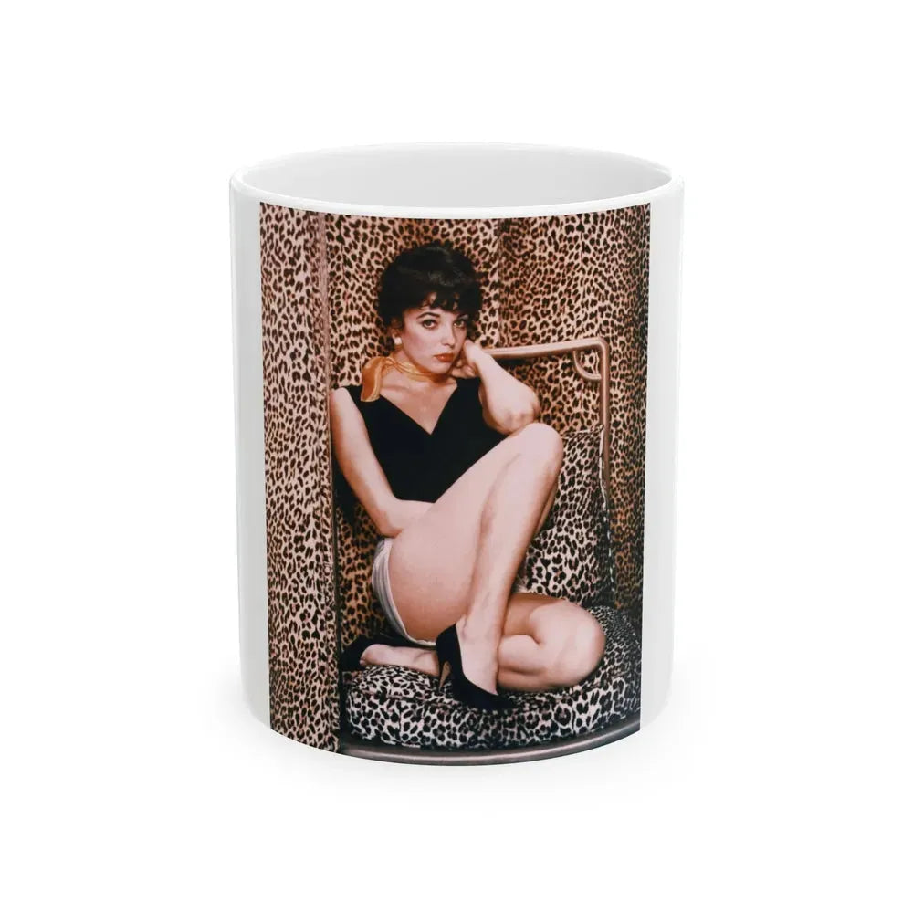 Joan Collins #40 (Vintage Female Icon) White Coffee Mug 11oz - Go Mug Yourself