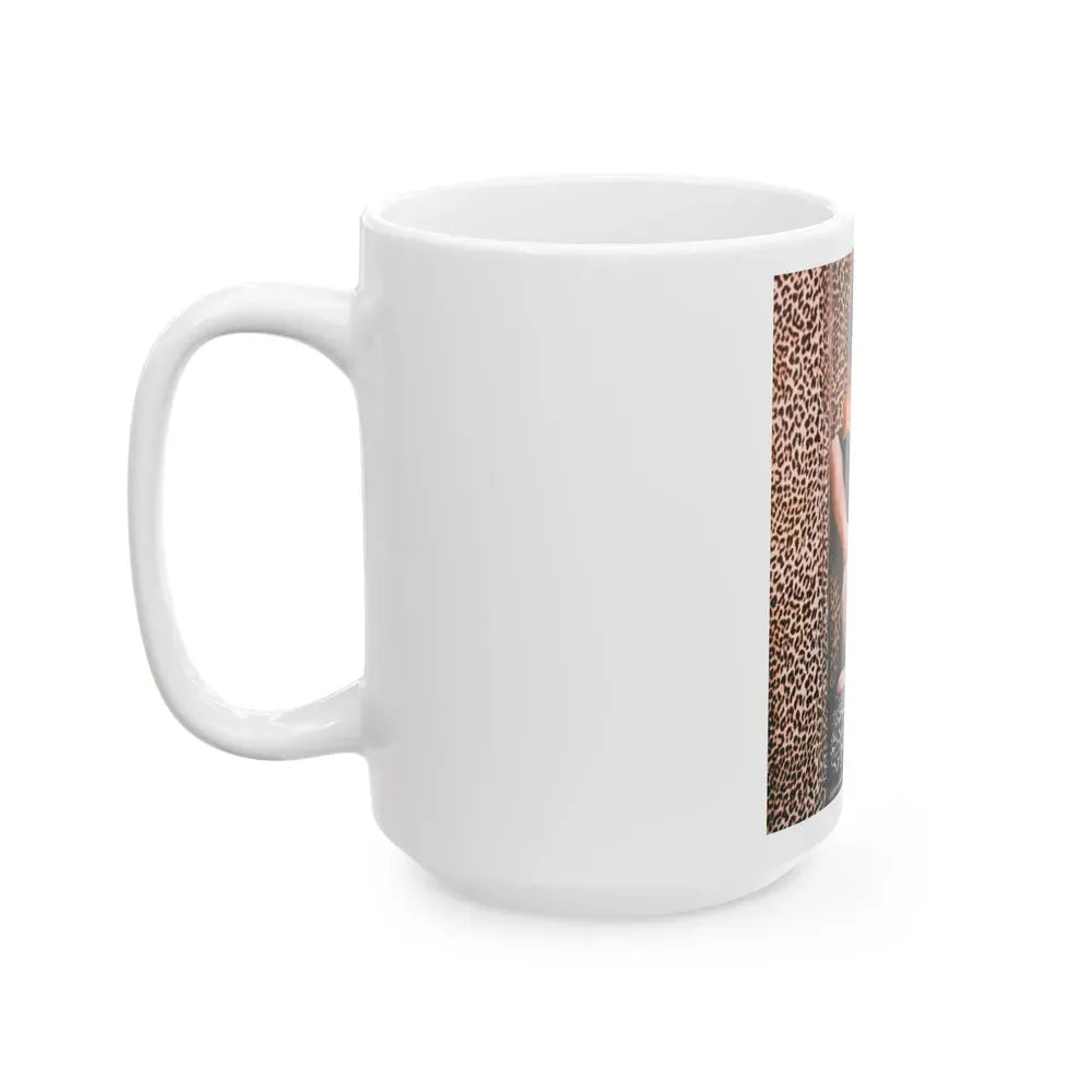 Joan Collins #40 (Vintage Female Icon) White Coffee Mug - Go Mug Yourself