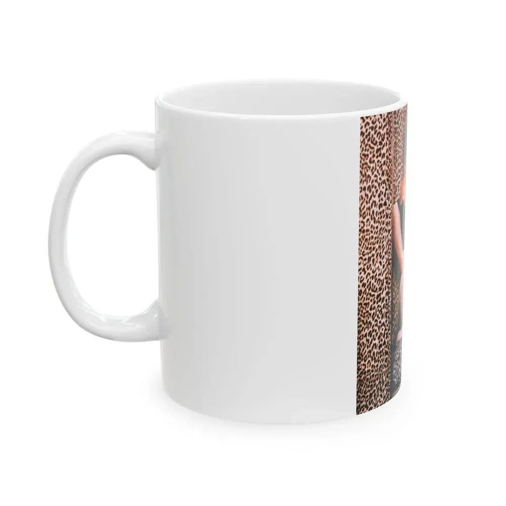 Joan Collins #40 (Vintage Female Icon) White Coffee Mug - Go Mug Yourself