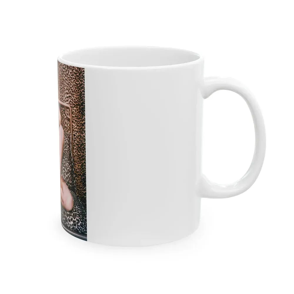 Joan Collins #40 (Vintage Female Icon) White Coffee Mug - Go Mug Yourself