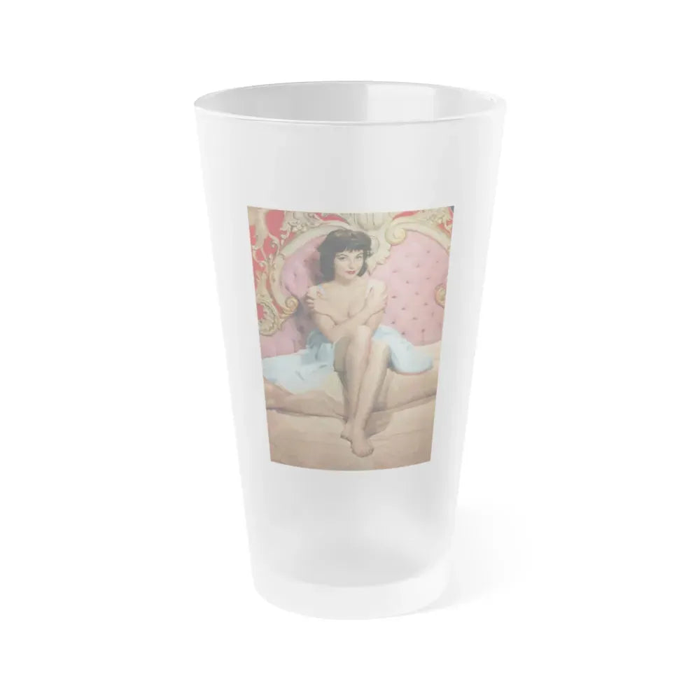Joan Collins #401 (Vintage Female Icon) Frosted Pint Glass 16oz 16oz Frosted - Go Mug Yourself