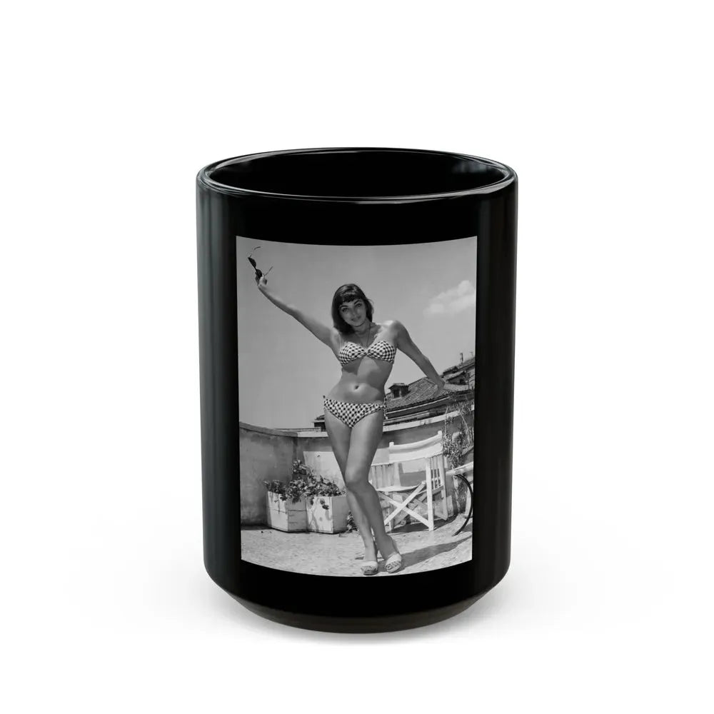 Joan Collins #404 (Vintage Female Icon) Black Coffee Mug 15oz - Go Mug Yourself