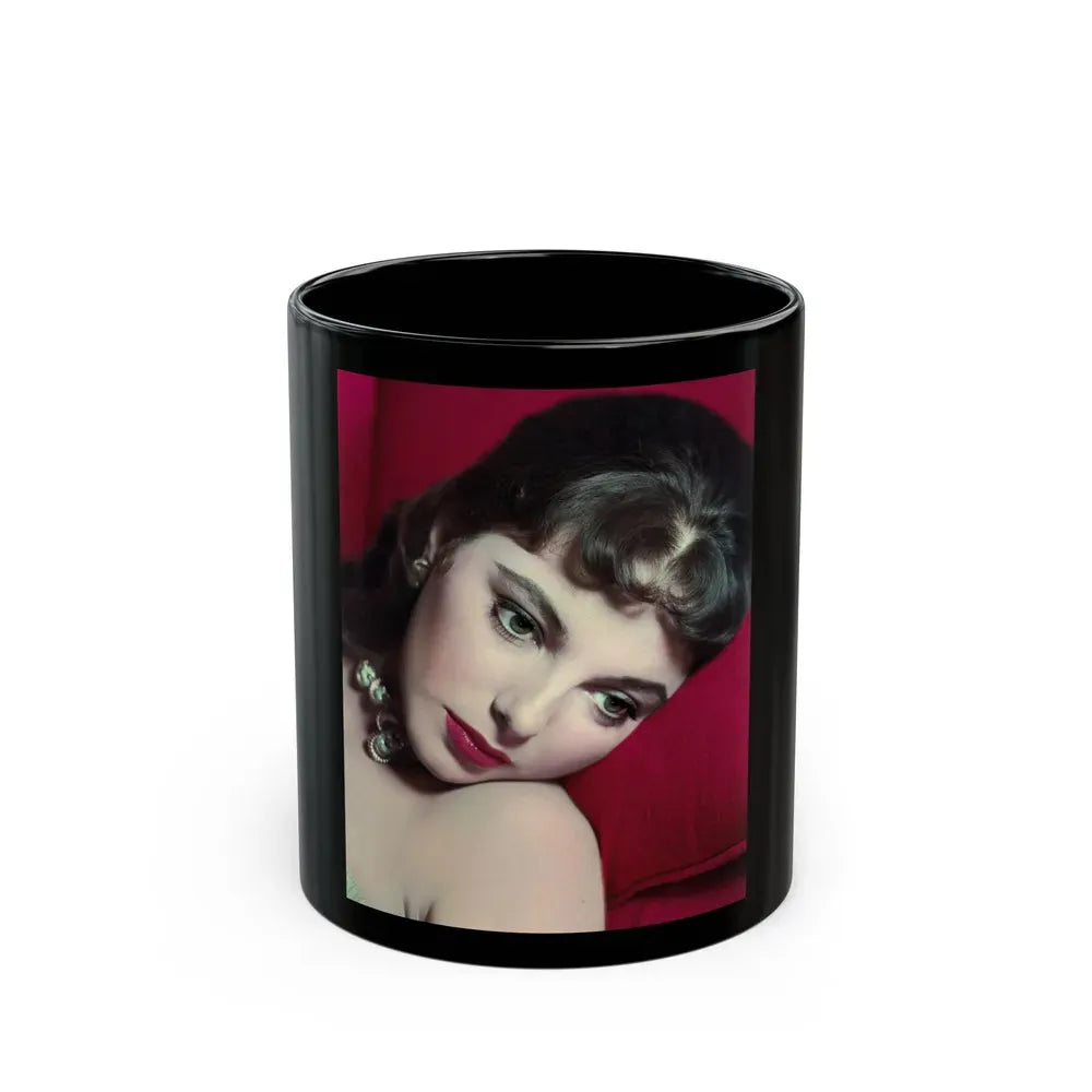 Joan Collins #407 (Vintage Female Icon) Black Coffee Mug 11oz - Go Mug Yourself
