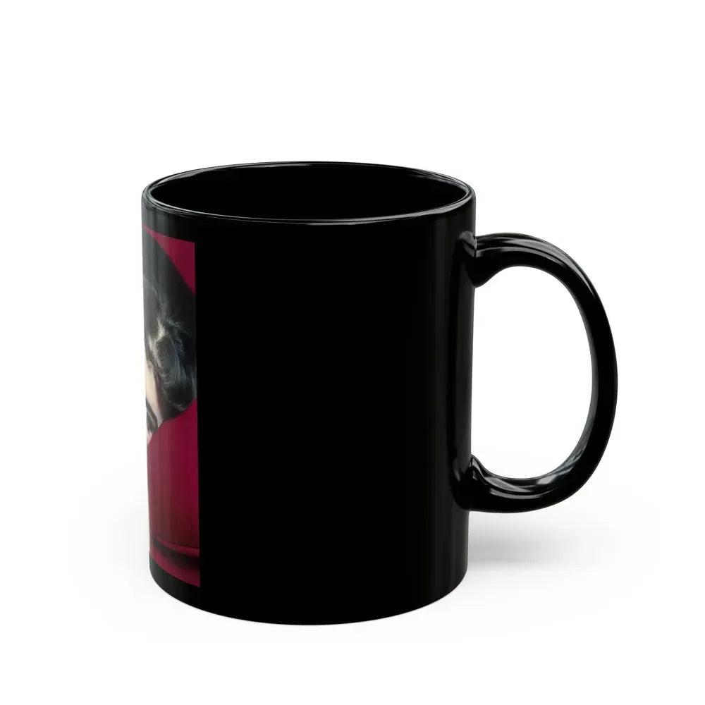 Joan Collins #407 (Vintage Female Icon) Black Coffee Mug - Go Mug Yourself