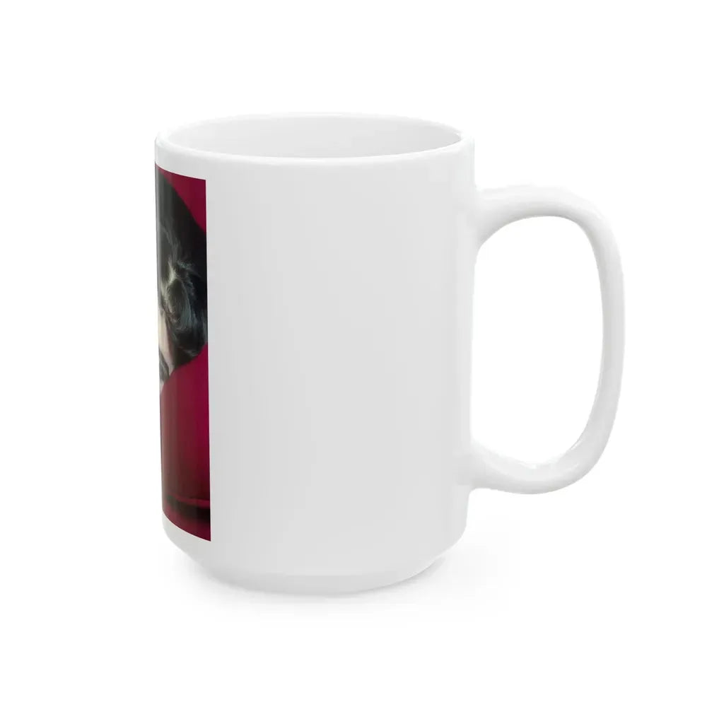Joan Collins #407 (Vintage Female Icon) White Coffee Mug - Go Mug Yourself