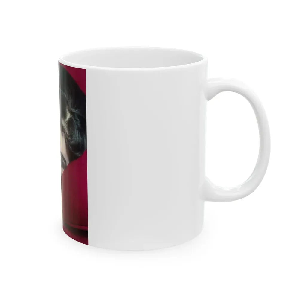 Joan Collins #407 (Vintage Female Icon) White Coffee Mug - Go Mug Yourself
