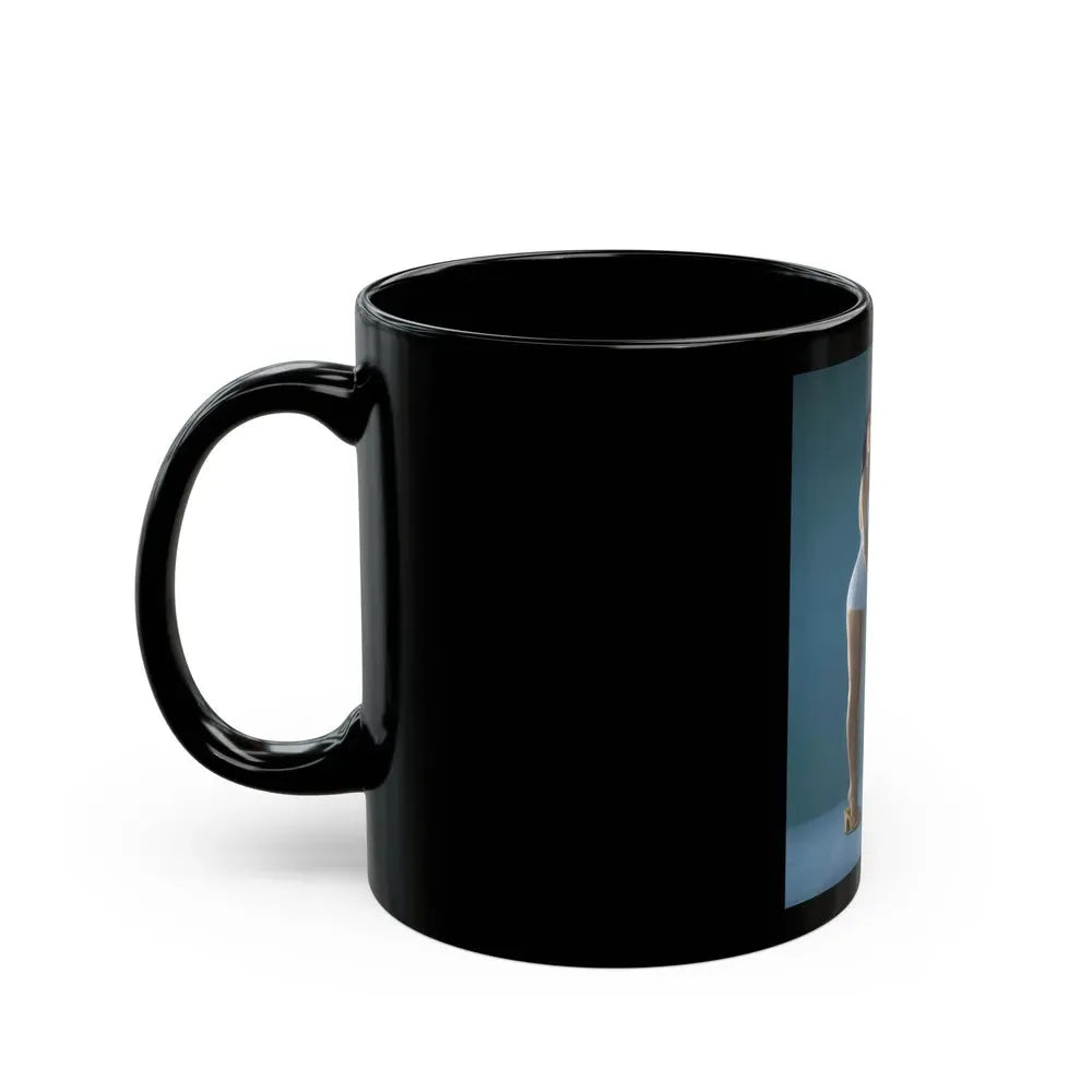 Joan Collins #409 (Vintage Female Icon) Black Coffee Mug - Go Mug Yourself